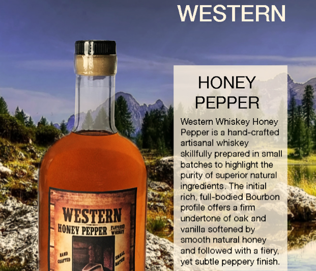 western honey pepper flavoured whiskey